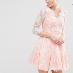 new chi chi london peach lace mini dress us 4